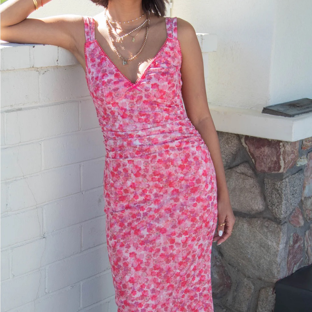 Nwt Nectar Clothing Sleeveless Stretch Lace Midi Dress — image 3 of 8